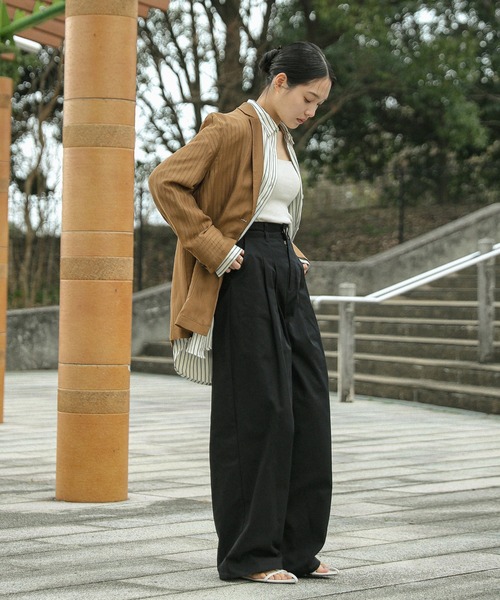 select MOCA（セレクトモカ）の「【ZOZO限定】ストライプオーバーシャツ（シャツ/ブラウス・レディース・アイボリー/グレー/オフホワイト・FREE）」の14枚目の写真