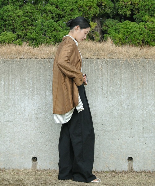 select MOCA（セレクトモカ）の「【ZOZO限定】ストライプオーバーシャツ（シャツ/ブラウス・レディース・アイボリー/グレー/オフホワイト・FREE）」の16枚目の写真