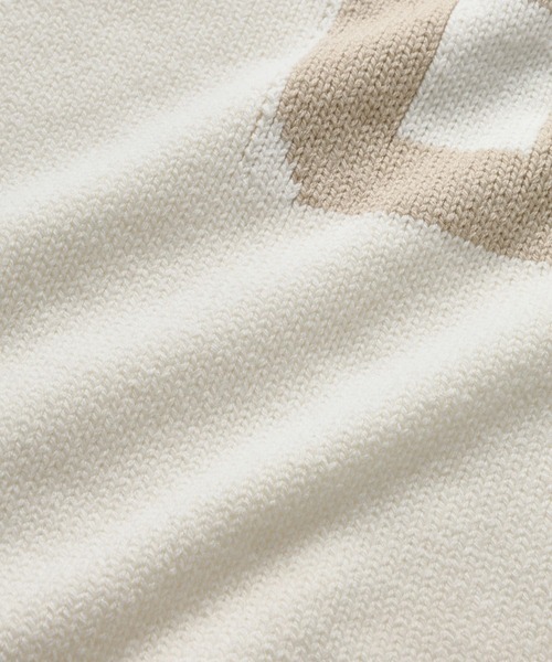 BARNYARDSTORM（バンヤードストーム）の「BARNYARDSTORM / ナンバリングジャガードニット（ニット/セーター・レディース・ホワイト/ネイビー・FREE）」の11枚目の写真