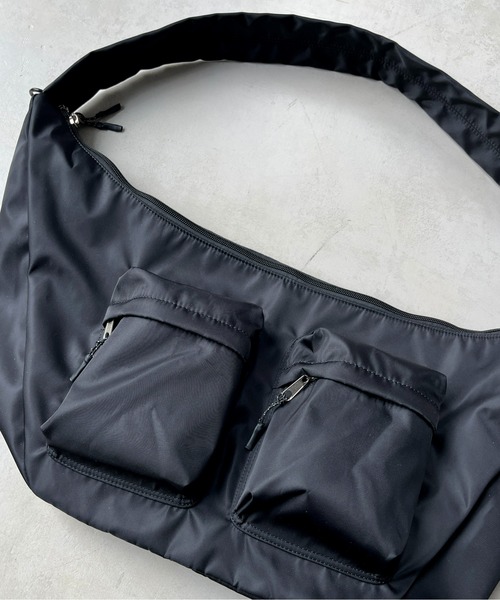 CPCM（シーピーシーエム）の「ダブルポケットビッグショルダー（ショルダーバッグ・メンズ・カーキ/ブラック・FREE）」の6枚目の写真