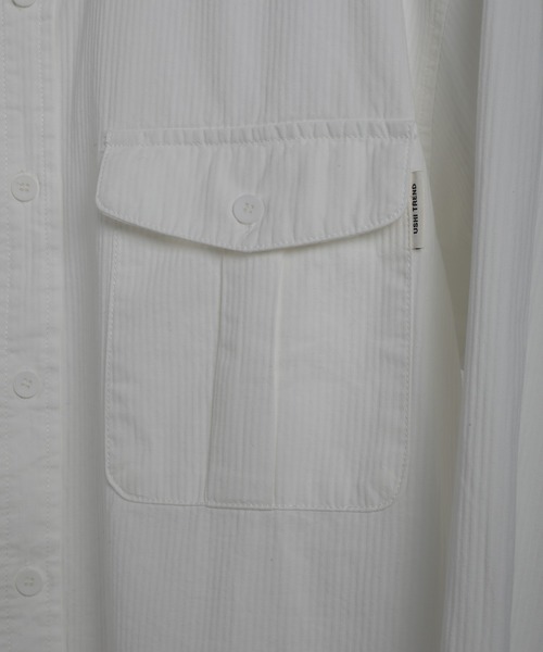 aimoha(アイモハ)の「aimoha men SLIM FIT MARINE FLIP POCKET SHIRT デニムシャツ(シャツ/ブラウス・メンズ・ベージュ/ホワイト/ブラック・MEDIUM/LARGE/X-LARGE/XX-LARGE)」の6枚目の写真