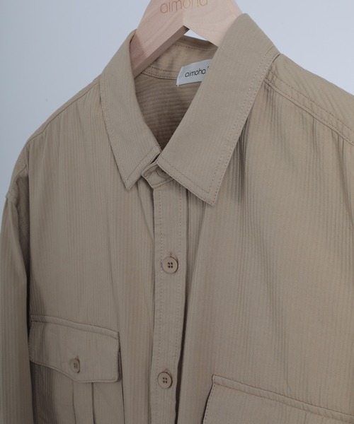 aimoha(アイモハ)の「aimoha men SLIM FIT MARINE FLIP POCKET SHIRT デニムシャツ(シャツ/ブラウス・メンズ・ベージュ/ホワイト/ブラック・MEDIUM/LARGE/X-LARGE/XX-LARGE)」の19枚目の写真