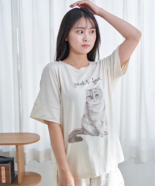 【PAUL&JOE】お座りヌネット Tシャツ(ルームウェア/パジャマ)|PAUL&JOE(ポールアンドジョー)