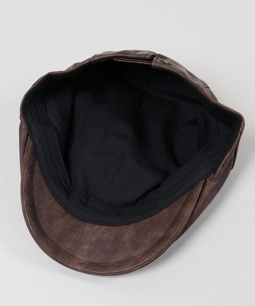 SPINNS（スピンズ）の「合皮ハンチング（ハンチング/ベレー帽・レディース・ブラウン/ブラック・ONESIZE）」の17枚目の写真