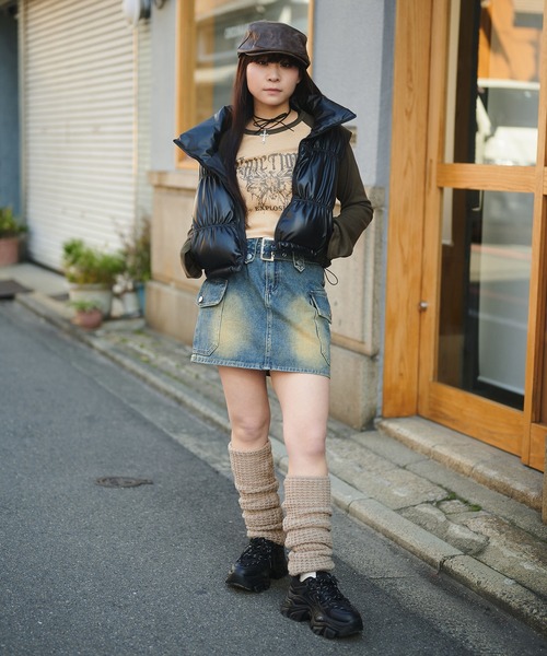 SPINNS（スピンズ）の「合皮ハンチング（ハンチング/ベレー帽・レディース・ブラウン/ブラック・ONESIZE）」の8枚目の写真