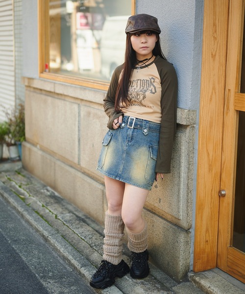 SPINNS（スピンズ）の「合皮ハンチング（ハンチング/ベレー帽・レディース・ブラウン/ブラック・ONESIZE）」の9枚目の写真