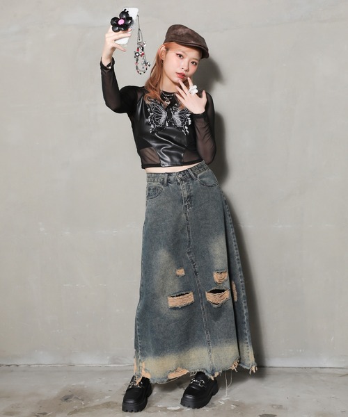 SPINNS（スピンズ）の「合皮ハンチング（ハンチング/ベレー帽・レディース・ブラウン/ブラック・ONESIZE）」の19枚目の写真