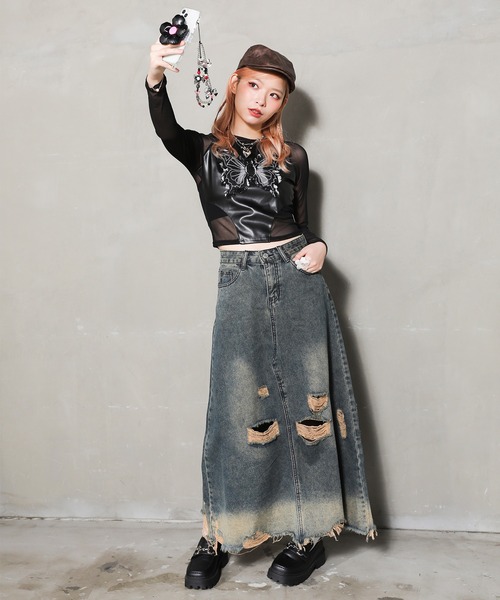 SPINNS（スピンズ）の「合皮ハンチング（ハンチング/ベレー帽・レディース・ブラウン/ブラック・ONESIZE）」の20枚目の写真