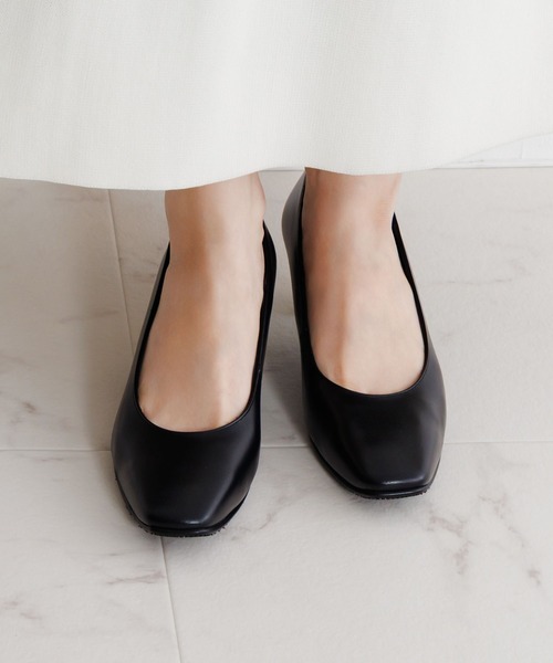 Made in Japan】【卑弥呼】【撥水】5cmヒールブラックパンプス/600003