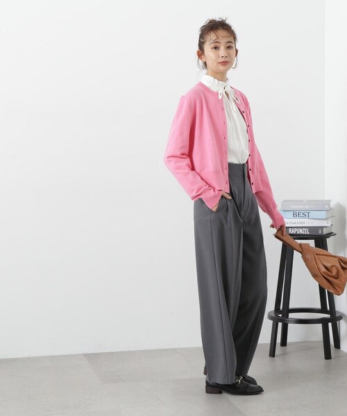 N.(N. Natural Beauty Basic)(エヌエヌナチュラルビューティーベーシック)の「◆【S Size Line】サイドベルトツータックパンツ(その他パンツ・レディース・ベージュ/チャコールグレー・SMALL/MEDIUM)」の8枚目の写真