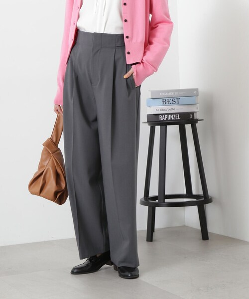 N.(N. Natural Beauty Basic)(エヌエヌナチュラルビューティーベーシック)の「◆【S Size Line】サイドベルトツータックパンツ(その他パンツ・レディース・ベージュ/チャコールグレー・SMALL/MEDIUM)」の9枚目の写真