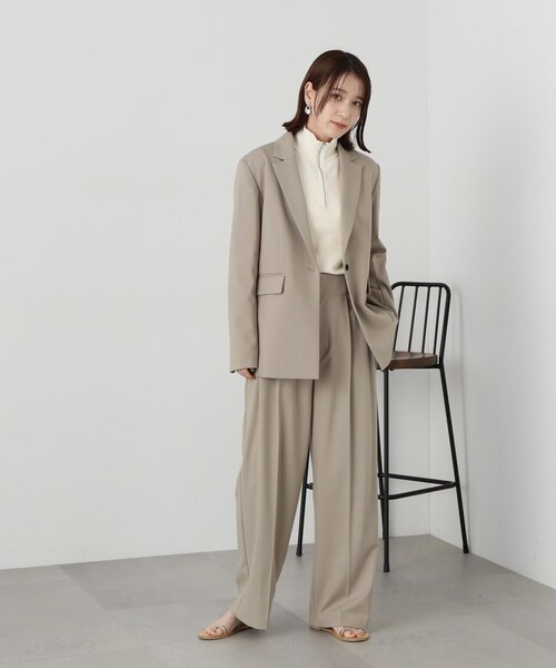 N.(N. Natural Beauty Basic)(エヌエヌナチュラルビューティーベーシック)の「◆【S Size Line】サイドベルトツータックパンツ(その他パンツ・レディース・ベージュ/チャコールグレー・SMALL/MEDIUM)」の17枚目の写真