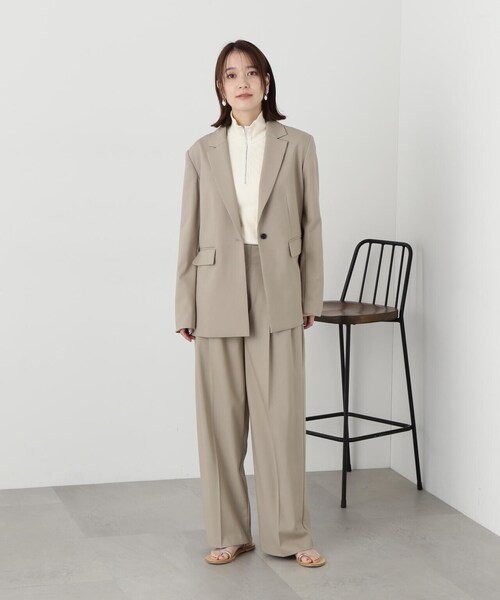 N.(N. Natural Beauty Basic)(エヌエヌナチュラルビューティーベーシック)の「◆【S Size Line】サイドベルトツータックパンツ(その他パンツ・レディース・ベージュ/チャコールグレー・SMALL/MEDIUM)」の18枚目の写真