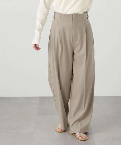N.(N. Natural Beauty Basic)(エヌエヌナチュラルビューティーベーシック)の「◆【S Size Line】サイドベルトツータックパンツ(その他パンツ・レディース・ベージュ/チャコールグレー・SMALL/MEDIUM)」の19枚目の写真