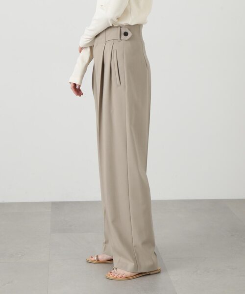 N.(N. Natural Beauty Basic)(エヌエヌナチュラルビューティーベーシック)の「◆【S Size Line】サイドベルトツータックパンツ(その他パンツ・レディース・ベージュ/チャコールグレー・SMALL/MEDIUM)」の20枚目の写真