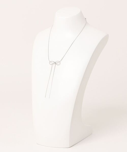 one after another NICE CLAUP（ワンアフターアナザーナイスクラップ）の「リボンネックレス（ネックレス・レディース・ゴールド/シルバー・FREE）」の4枚目の写真
