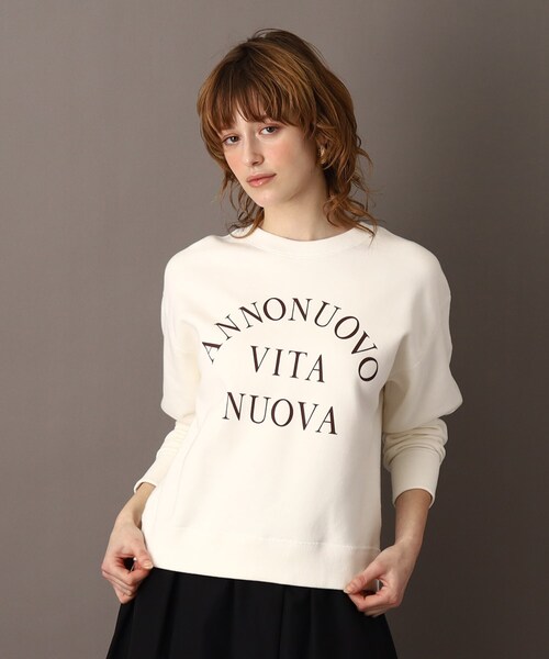 DRESSTERIOR（ドレステリア）の「◆ロゴ裏毛プルオーバー（スウェット・レディース・グレー/オフホワイト・38/36/34）」の4枚目の写真