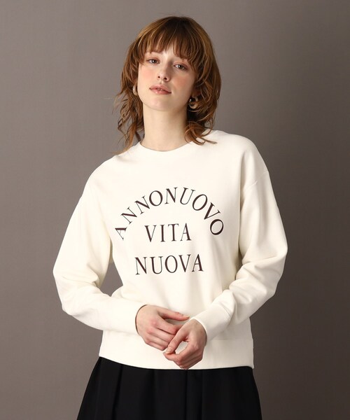 DRESSTERIOR（ドレステリア）の「◆ロゴ裏毛プルオーバー（スウェット・レディース・グレー/オフホワイト・38/36/34）」の6枚目の写真