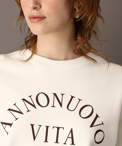 DRESSTERIOR（ドレステリア）の「◆ロゴ裏毛プルオーバー（スウェット・レディース・グレー/オフホワイト・38/36/34）」の8枚目の写真