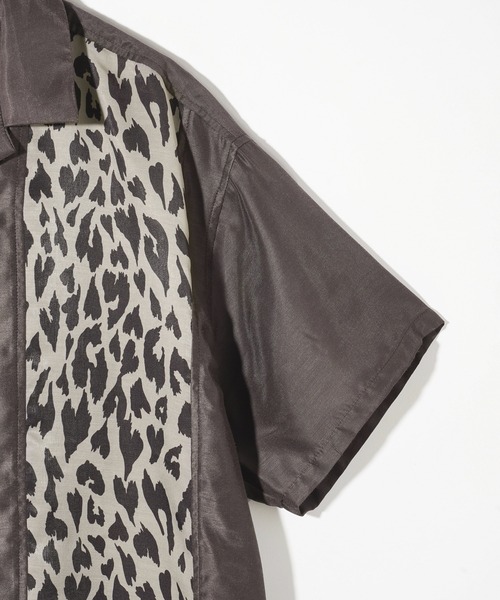 X-girl（エックスガール）の「HEART LEOPARD S/S SHIRT（シャツ/ブラウス・レディース・ブラウン/パープル・S/M）」の5枚目の写真