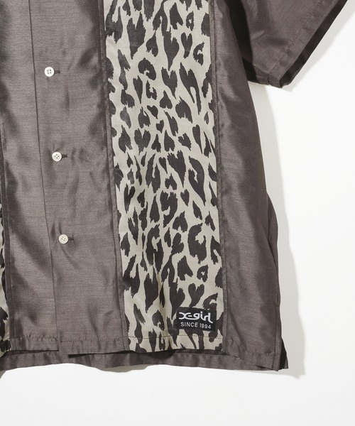 X-girl（エックスガール）の「HEART LEOPARD S/S SHIRT（シャツ/ブラウス・レディース・ブラウン/パープル・S/M）」の6枚目の写真