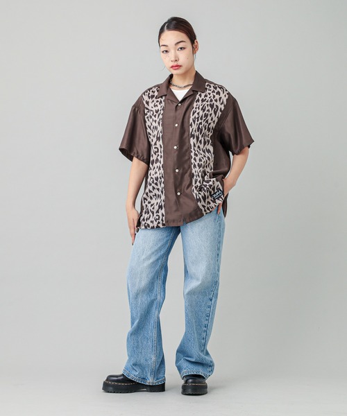 X-girl（エックスガール）の「HEART LEOPARD S/S SHIRT（シャツ/ブラウス・レディース・ブラウン/パープル・S/M）」の22枚目の写真