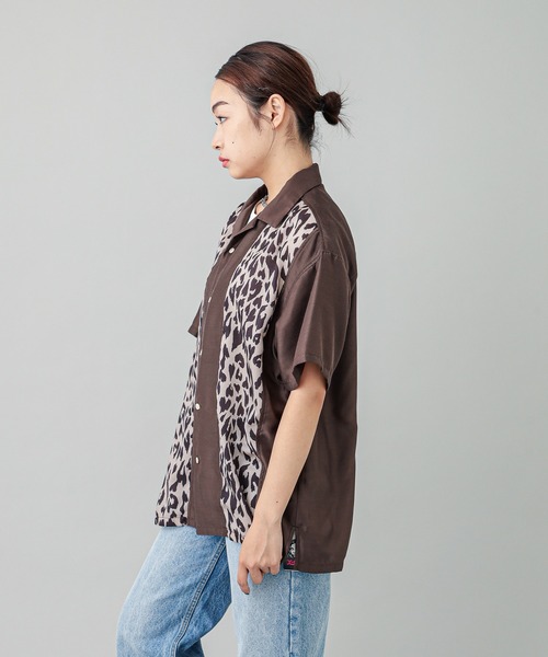 X-girl（エックスガール）の「HEART LEOPARD S/S SHIRT（シャツ/ブラウス・レディース・ブラウン/パープル・S/M）」の12枚目の写真