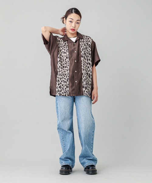 X-girl（エックスガール）の「HEART LEOPARD S/S SHIRT（シャツ/ブラウス・レディース・ブラウン/パープル・S/M）」の15枚目の写真