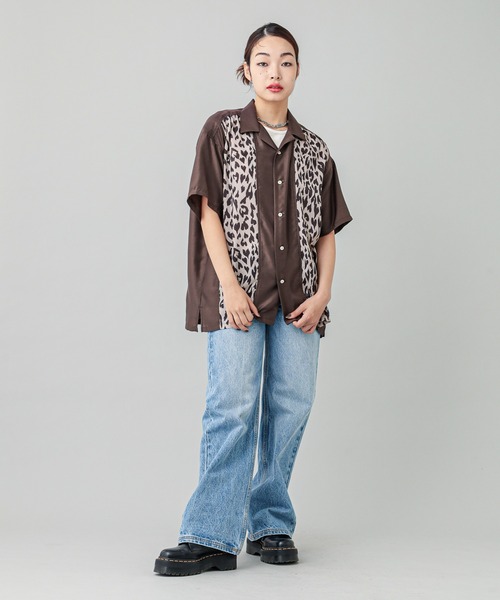 【セール】HEART LEOPARD S/S SHIRT（シャツ/ブラウス）｜X-girl（エックスガール）