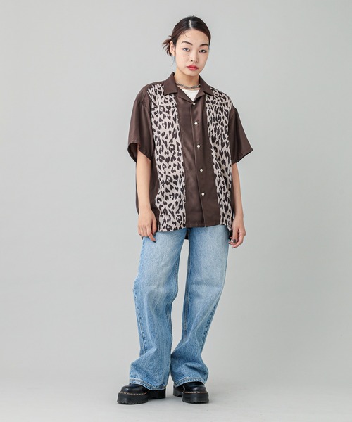 X-girl（エックスガール）の「HEART LEOPARD S/S SHIRT（シャツ/ブラウス・レディース・ブラウン/パープル・S/M）」の16枚目の写真