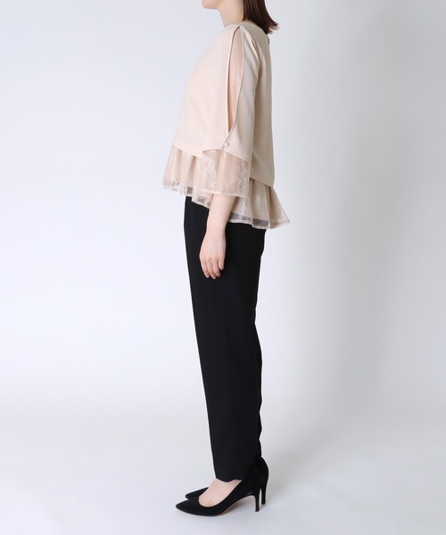 Jines（ジネス）の「【2点セット】レースブラウス＆テーパードパンツ（パンツドレス・レディース・ブラック・38）」の10枚目の写真