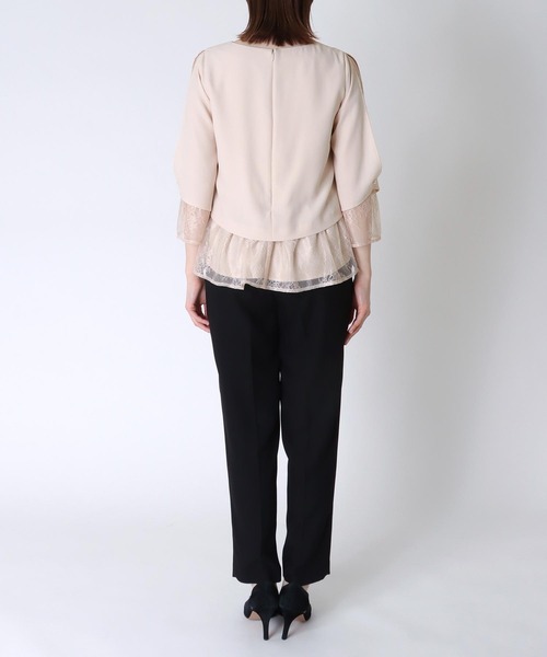 Jines（ジネス）の「【2点セット】レースブラウス＆テーパードパンツ（パンツドレス・レディース・ブラック・38）」の11枚目の写真