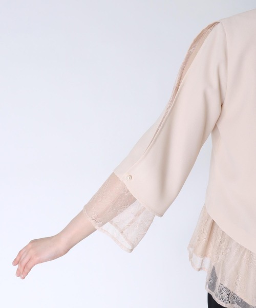 Jines（ジネス）の「【2点セット】レースブラウス＆テーパードパンツ（パンツドレス・レディース・ブラック・38）」の13枚目の写真