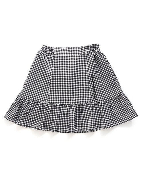 algy（アルジー）の「【セットアップ対応】フレア切替スカート（スカート・キッズ・チェック/インディゴブルー/アイボリー・X-SMALL/SMALL/MEDIUM/XX-SMALL）」の8枚目の写真