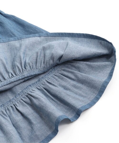 algy（アルジー）の「【セットアップ対応】フレア切替スカート（スカート・キッズ・チェック/インディゴブルー/アイボリー・X-SMALL/SMALL/MEDIUM/XX-SMALL）」の12枚目の写真