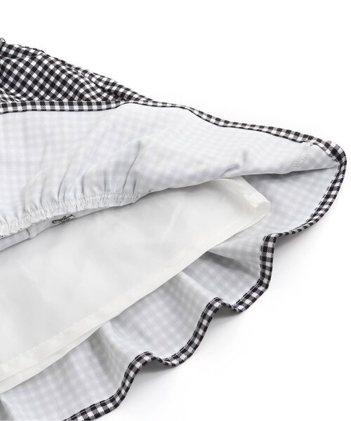 algy（アルジー）の「【セットアップ対応】フレア切替スカート（スカート・キッズ・チェック/インディゴブルー/アイボリー・X-SMALL/SMALL/MEDIUM/XX-SMALL）」の13枚目の写真