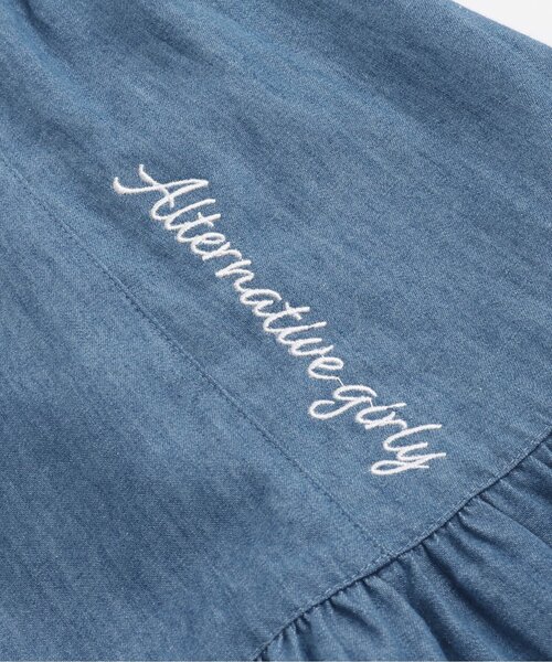 algy（アルジー）の「【セットアップ対応】フレア切替スカート（スカート・キッズ・チェック/インディゴブルー/アイボリー・X-SMALL/SMALL/MEDIUM/XX-SMALL）」の20枚目の写真