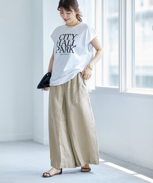 JOURNAL STANDARD リネンタックキュロット ベージュ Lサイズ JOURNAL STANDARD(ジャーナルスタンダード)の「《追加2