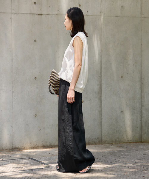 【美品】JOURNAL STANDARD リネンタックキュロット 36 ブラック □□□《追加》リネン タックキュロット | ジャーナル