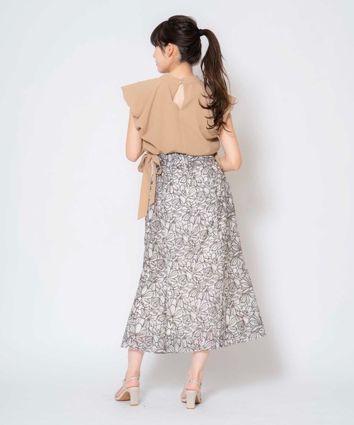 NOELA(ノエラ)の「刺繍パイピングスカート(スカート・レディース・オフホワイト/ライトグリーン/ピンク・M/S)」の6枚目の写真