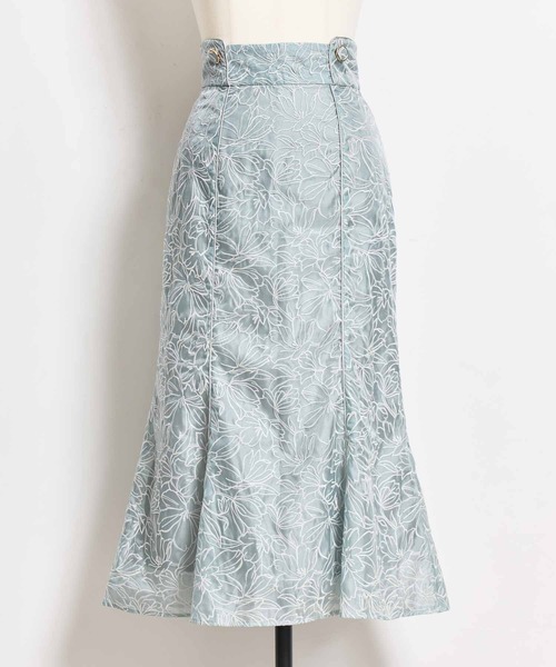 NOELA(ノエラ)の「刺繍パイピングスカート(スカート・レディース・オフホワイト/ライトグリーン/ピンク・M/S)」の14枚目の写真