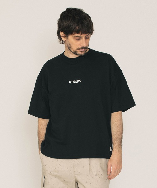 SILAS（サイラス）の「BASIC LOGO WIDE S/S TEE（Tシャツ/カットソー・メンズ・ブラック/チャコール/ホワイト/グリーン・M/L/XL）」の8枚目の写真