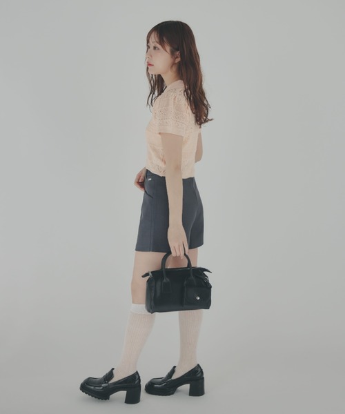 ECREL（エクレール）の「クロシェレースポロニット（ニット/セーター・レディース・ブルー/ピンク/ブラック/ネイビー/アイボリー・FREE）」の18枚目の写真