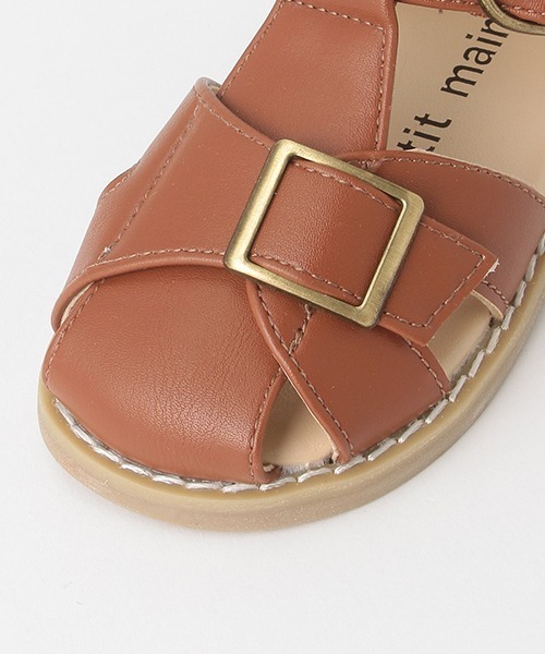 petit main（プティマイン）の「合皮サンダル（サンダル・キッズ・アイボリー/ブラウン・13cm/14cm/15cm/16cm/17cm/18cm）」の5枚目の写真