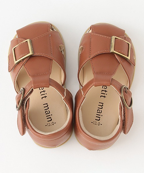 petit main（プティマイン）の「合皮サンダル（サンダル・キッズ・アイボリー/ブラウン・13cm/14cm/15cm/16cm/17cm/18cm）」の8枚目の写真