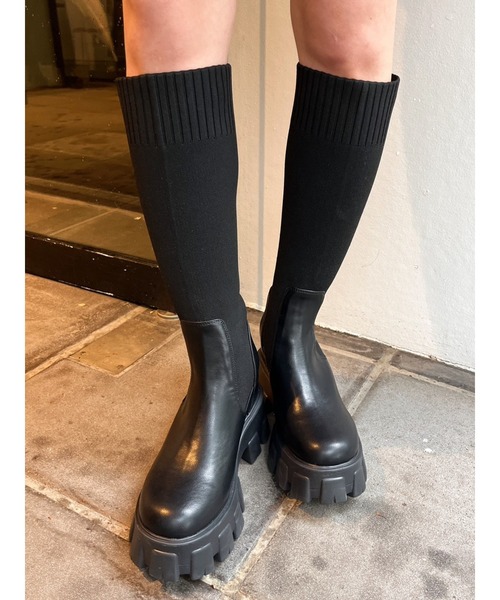 GYDA(ジェイダ)の「ボリュームソールKTドッキングブーツ(ブーツ・レディース・ブラック・MEDIUM/SMALL/LARGE)」の1枚目の写真