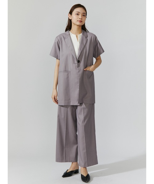 TONAL(トーナル)の「タックワイドロングパンツ(その他パンツ・レディース・アイボリー/ブラック/グレー・38)」の3枚目の写真