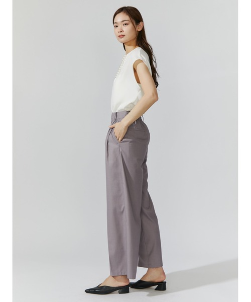 TONAL(トーナル)の「タックワイドロングパンツ(その他パンツ・レディース・アイボリー/ブラック/グレー・38)」の20枚目の写真