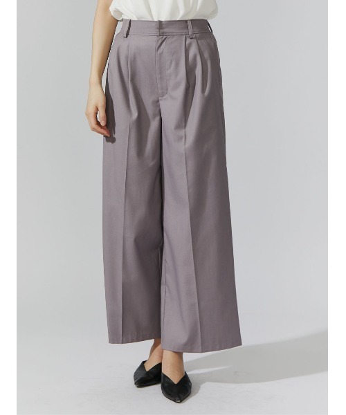 TONAL(トーナル)の「タックワイドロングパンツ(その他パンツ・レディース・アイボリー/ブラック/グレー・38)」の18枚目の写真