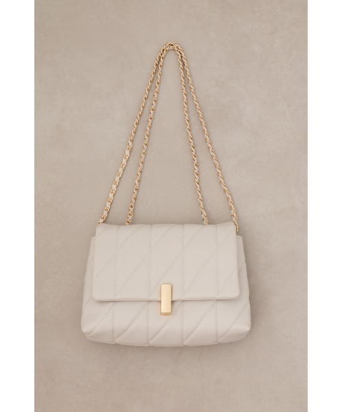 AZUL by moussy(アズールバイマウジー)の「フェイクレザーキルティングバッグ(ショルダーバッグ・レディース・グレイッシュベージュ/ライトブルー/ブラック・FREE)」の18枚目の写真
